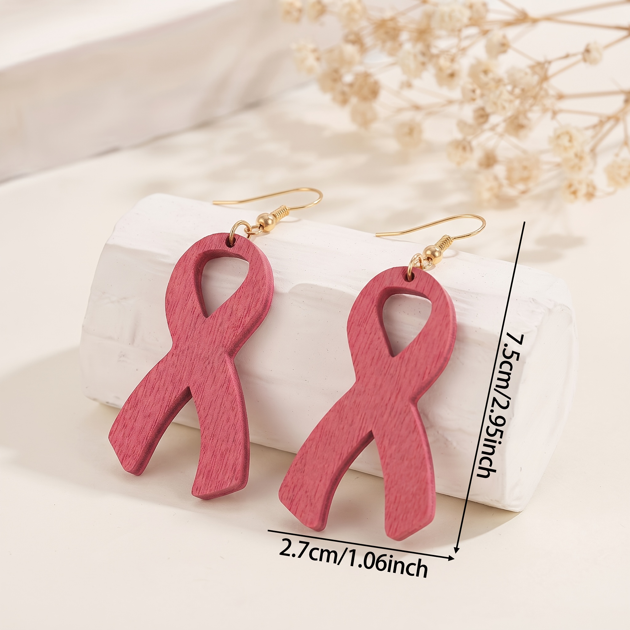Elegant Light Pink Tulle Dangle Earrings, Trendy Statement Design